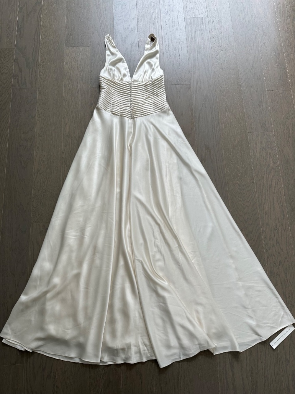 Reformation Arianwen Satin Gown Dress Wedding Bridal Fior Di Latte 2 - w/ tags - Picture 2 of 16